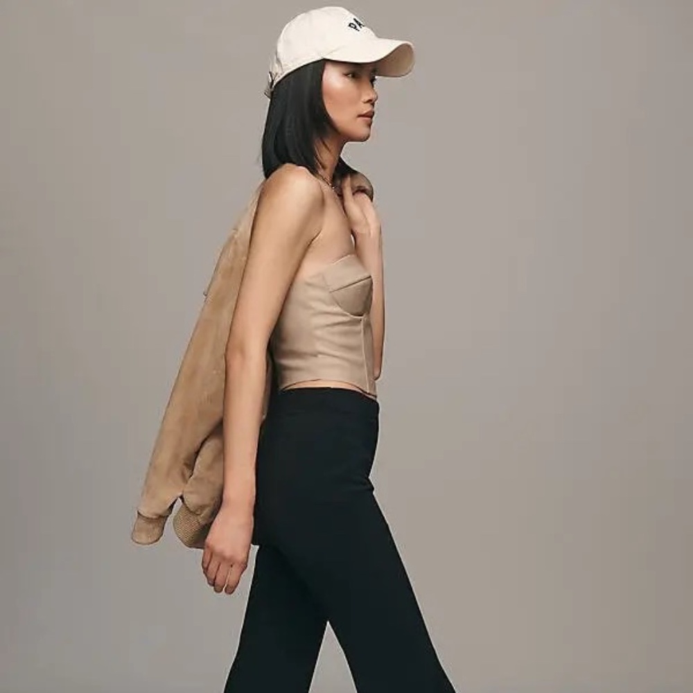 Maeve The Margot Kick-Flare Cropped Pants Black Sz M - Picture 9 of 14